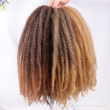 Wholesale Ready Made Crochet Cuban Twist Ombre Afro Kinky Synthetic Colors Hair Dread Short Marley Braids